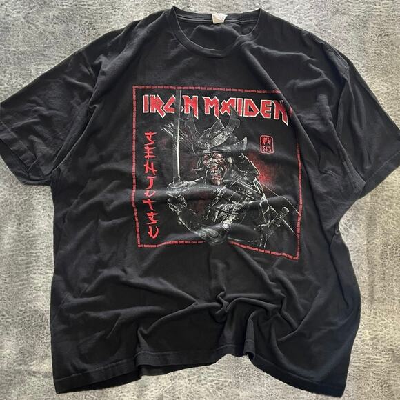 Black iron maiden samurai graphic tee - Picture 1 of 6
